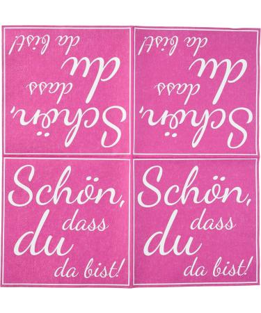 Heku 30243-126: 100 Pink 3-Ply Napkins - Nice That You Are Here 33x33cm - Perfect for Any Occasion International Shipping Available - Buy Online on GoSupps.com