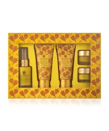 SPA CEYLON TRUE TURMERIC - FACE CARE ESSENTIALS SET | Spa Gift for Wellness | Face Care Essentials Set with Beauty Ritual | Body Care