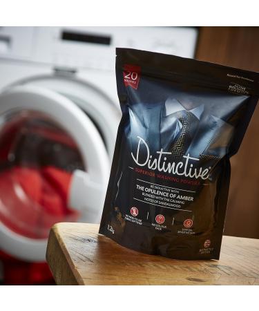 Distinctive Washing Powder Masculine fragrance - Best Biological Eco Wash Low Temperature Formula - No Fabric Softener To Buy - Pack of 6 (1.2kg) + Matching 200ml Fabric Fragrance Spray Case of 6 (1.2kg) packs Plus matching Fragrance - Buy Online on GoSupps.com