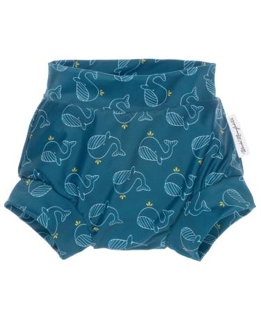 Windelmanufaktur washable and reusable swim diaper bathing diaper (whales M) Whales M (1 pack)
