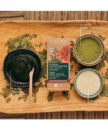 Logona Vegan Hair Color Powder - Natural Plant-Based Hennarot (Red) with Organic Henna | 100g (Pack of 2) - Intense Color & Shine - Buy Online on GoSupps.com