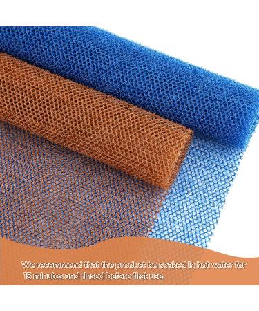 PROUSKY 2 Pieces African exfoliating net African Exfoliating Body Net African Sponge Exfoliating Net Exfoliating Sponge for Dead Skin (Brown Blue) - Buy Online on GoSupps.com