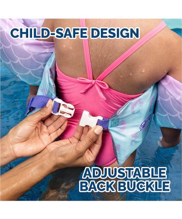 SwimWays Swim Trainer Kids Life Vest - US Coast Guard Approved, Arm Floaties & Jackets for 33-55 lbs - Mermaid Design - Buy Online on GoSupps.com