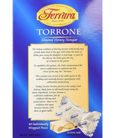 Ferrara Torrone Candy 40-Count - Traditional Italian Nougat (71403-00024) - Buy Online on GoSupps.com