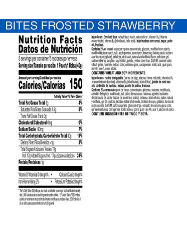 Pop-Tarts Bites: Frosted Strawberry, 25 Count Case - Tasty Filled Pastry Bites - Buy Online on GoSupps.com