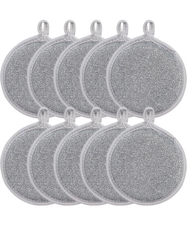 Reusable Kitchen Sponges Wire Dishwashing Rag Soft and Wire Scouring Pad Kitchen Scrubbers 10pcs - Buy Online on GoSupps.com