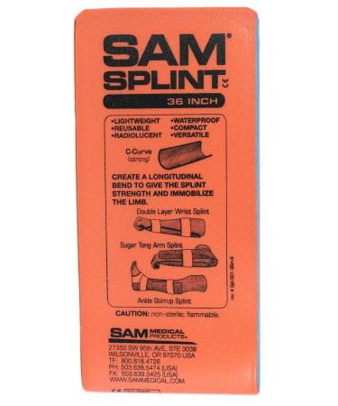SAM Medical Products Flat Fold Splint Orange 36