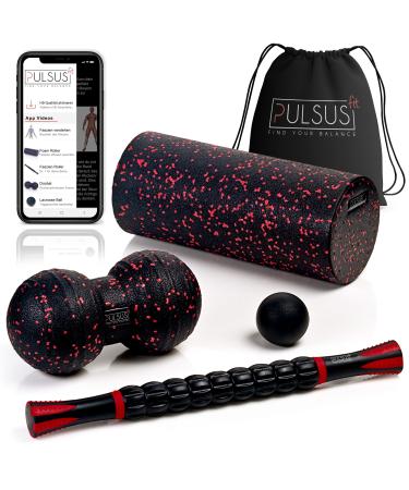 Fascia set with exercise video app: muscle scooter duoball fascia roller & lacrosse Ball for fascia training of muscles and pain therapy - Buy Online on GoSupps.com