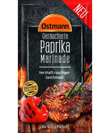 Ostmann spices - smoked peppers marinade liquid grill marinade for grill meat and vegetarian grilled food spice mix for 500 g grill goods ideal for grilling & refining dishes 60 ml smoked paprika marinade 60 ml (1 Pack)