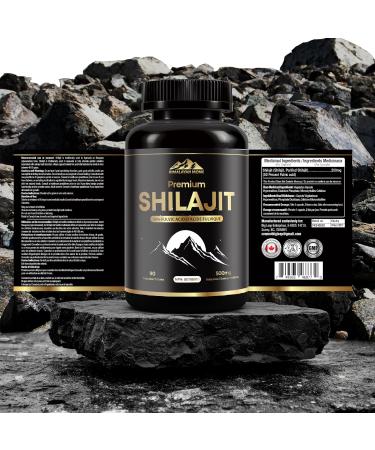 Shilajit Capsules - HIMALAYAN MONK Premium Shilajit 50% Fulvic Acid 90 Capsules 250 mg per Capsule 500 mg per Serving 85+ Trace Minerals Made in Canada 1 - Buy Online on GoSupps.com