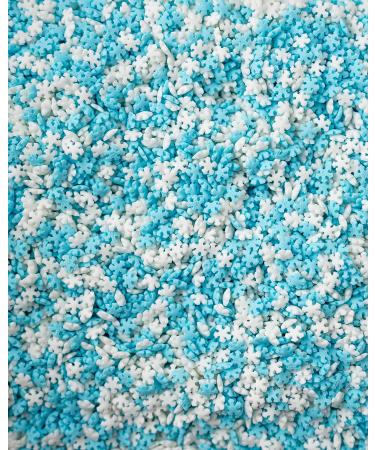 Snowflake Christmas Sprinkles (White Blue or Mixed) 25g (Blue & White Mix) - Buy Online on GoSupps.com
