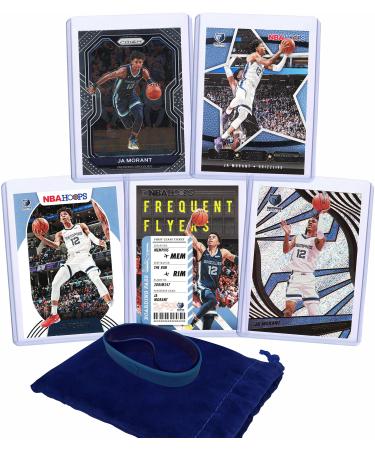 Ja Morant Basketball Cards Assorted (5) Bundle - Memphis Grizzlies Trading Card Gift Pack