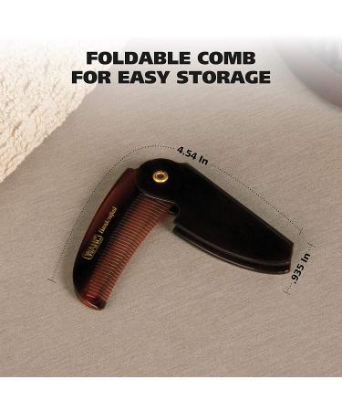 Wahl Beard Mustache Folding Comb for Men - Handcrafted Cellulose Acetate - Smooth Rounded Teeth - Model 3326 - Buy Online on GoSupps.com