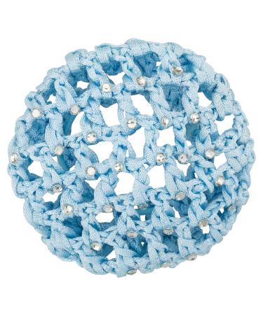 Dance pattern Ballet Duttnetz - Mila - with glittering stones and hair tie - light blue - knot network for thick and thin hair - women and children - Buy Online on GoSupps.com
