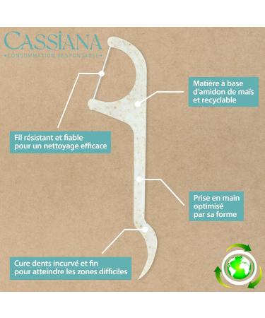 Cassiana Dental Holder with Toothpick - Biodegradable Travel Pack 100 Individual Bags for Easy Interdental Cleaning - Buy Online on GoSupps.com