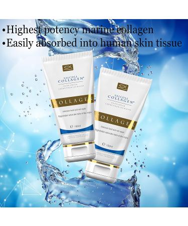 Salcoll Collagen Hand Cream - Bioactive Anti-Aging Repair Lotion for Dry Skin - Hypoallergenic Moisturizer - 150ml - Buy Online on GoSupps.com