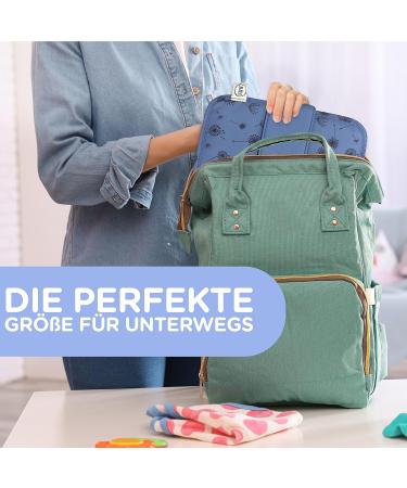 Jubi Blue Dandelion Diaper Bag with Changing Mat Compact & Spacious for On-the-Go Parenting - Buy Online on GoSupps.com
