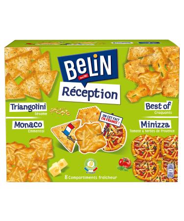 Belin Reception - Assortment of Aperitif Biscuits - Baked Salty Crackers - Mix of 4 Varieties - 760g