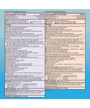 Amazon Basic Care Cold and Flu Relief Day/Night Combo Softgels - 48 Count Pack - Multi-Symptom Relief for Powerful Cold Medicine - Buy Online on GoSupps.com