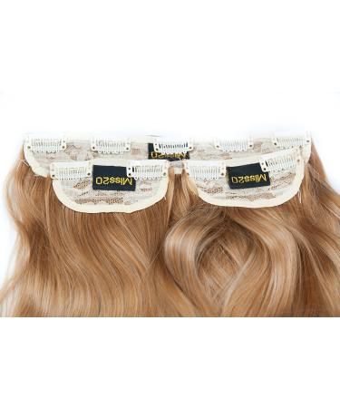 BOMBSHELL HAIR EXTENSIONS 250g 24" Flicky 3 Pieces Full Head Clip On Hair Extensions Hair Piece Wig (M19 DARK GOLD BLONDE) - Buy Online on GoSupps.com