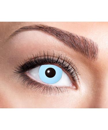Eyecatcher 84095241-w13 - Colored contact lenses 1 pair weekly lens ice blue carnival Mardi Gras Halloween
