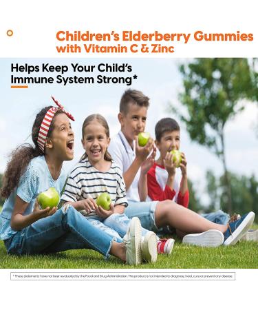 Doctor's Best Kids Elderberry Gummies - Vitamin C & Zinc, Berry Lemon Flavor, 60 Count - Buy Online on GoSupps.com
