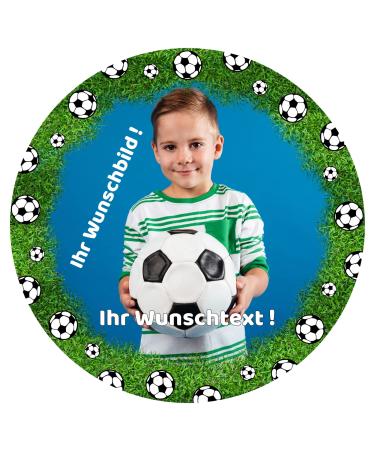J & M Deco Personalized Cake Rapid Premium Football Field Football Football Football Motif Essential Wish Photo and Desire Text-Selbst Design Fondant round 20cm - Buy Online on GoSupps.com