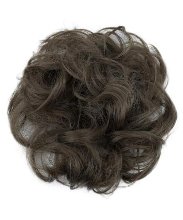 CAISHA by PRETTYSHOP Messy Scrunchie Bun Voluminous Wavy Hairpiece Heat-resistant Synthetic Fibres Ash Brown G10A ash brown #18 G10A