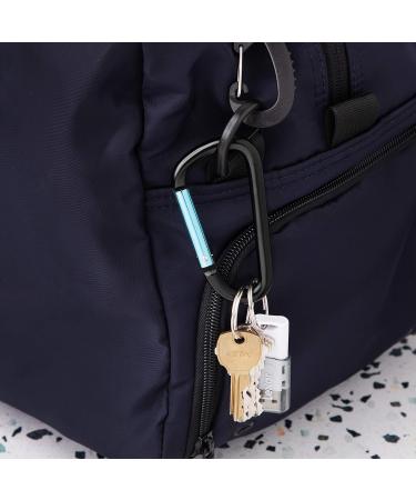 3 Aluminum D-Shape Carabiner Keychain Clip 12 Pack - Black - Buy Online on GoSupps.com