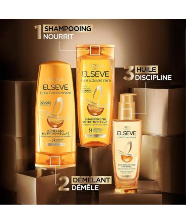 L'Or al Paris Elseve Huile Extraordinaire Nourishing Shine Shampoo Enriched with 6 Rare Flower Oils for Dry Hair Nourishes and Softens Hair Eco-pack Refill 500ml - Buy Online on GoSupps.com