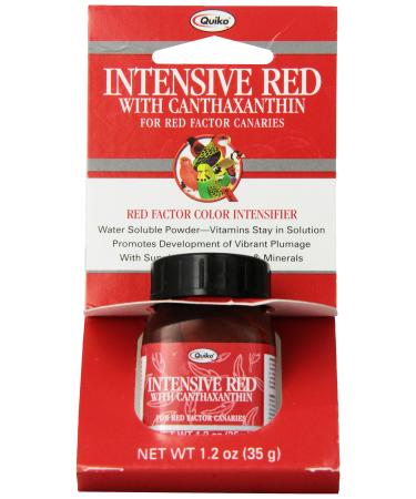 Quiko Intensive Red with Canthaxanthin for Red-Factor Canaries, Vitamin & Mineral Supplement, Red-Factor Color Intensifier, 1.2 Ounce