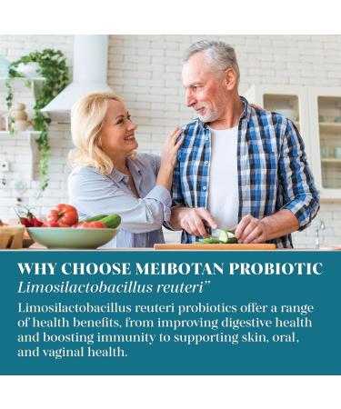 MEIBOTAN Lactobacillus Reuteri 25 Billion CFU for Women & Men - L Reuteri w/Probiotic Dairy Free - Promotes Immunes & Gut Health - 60 Veggie Capsules - Buy Online on GoSupps.com