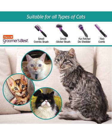 Hartz Groomer's Best Slicker Brush for Cats & Small Dogs - Detangles & Deshedding for All Coat Types - Buy Online on GoSupps.com