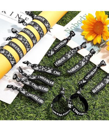 68 Pcs Cheer Bracelets Bulk - Motivational Wristbands for Cheerleaders - Cheerleader Gifts - Cheer Squad Party Favors - Pom Pom Design - Black - Buy Online on GoSupps.com