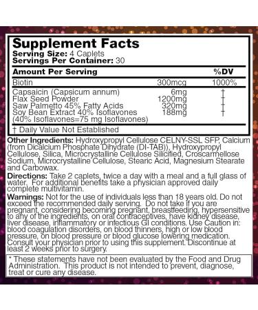 Iconis Hair Growth Supplement | Androgen-DHT Blocker with Saw Palmetto, Isoflavones, Capsaicin, Biotin, and Flax Seed PWD - Buy Online on GoSupps.com
