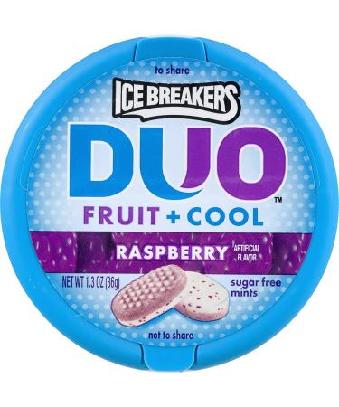 Ice Breakers ICE BREAKERS Sugar Free Mint Duo of fresh fruits and raspberries without sugar 1 jar of 36g