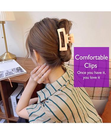 12 Pcs Hair Claw Clips for Women & Girls - Square & D-Shape Styles - Medium Large Size - Strong Hold French Hair Styling Accessories - Buy Online on GoSupps.com