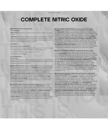 Bulk Complete Nitric Oxide Capsules Pre Workout Pack of 180 30 Servings 180 count (Pack of 1) - Buy Online on GoSupps.com