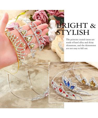 Jexine 32 Piece Girls Princess Crown Tiara with Colorful Crystal Rhinestones - Perfect for Wedding, Prom, Birthday Parties - Buy Online on GoSupps.com