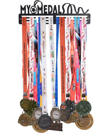 Sehaz Artworks Black Medal Hanger Display - Holds up to 40 Medals | Race Medal Holder Case for Running & Marathon | Medal Rack - Buy Online on GoSupps.com