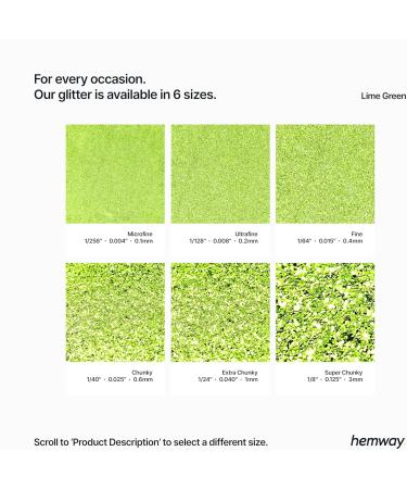 Hemway Ultra Sparkle Glitter Lime Green 100g - Multi-Purpose Epoxy Resin for Arts, Crafts, Cosmetics & More - Buy Online on GoSupps.com