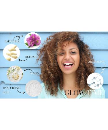 Retinol Glow Serum - Anti-Aging Face & Neck Cream with Argireline Bakuchiol & Niacinamide | Skin Renewing Resurfacing Formula - Buy Online on GoSupps.com