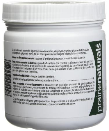 Prairie Naturals Organic Spirulina Blue Green Algae Powder - 200 Gram 200 g (Pack of 1) - Buy Online on GoSupps.com