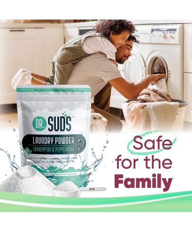 Dr Suds Natural Laundry Detergent Powder - Eucalyptus & Peppermint - 64oz - 100+ Loads - Buy Online on GoSupps.com