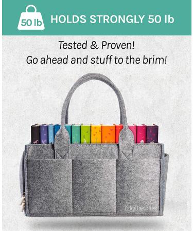 Mollieollie Premium Baby Diaper Caddy Organizer | Portable Nursery & Craft Storage Bin | Car Seat Tote with Zipper Pocket | Teal/Rose - Buy Online on GoSupps.com