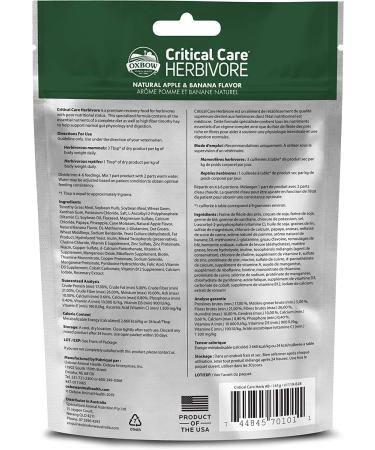 Oxbow Critical Care Herbivore 141g Bag - Apple-Banana Flavor - Buy Online on GoSupps.com