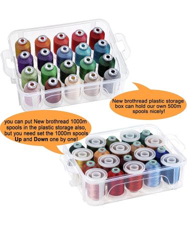 4-Layer Stackable Clear Storage Box for 80 Spools of Embroidery & Sewing Thread | Ideal Organizer for Craft Supplies (H2.2 x W1.69 Spool Size) - Buy Online on GoSupps.com
