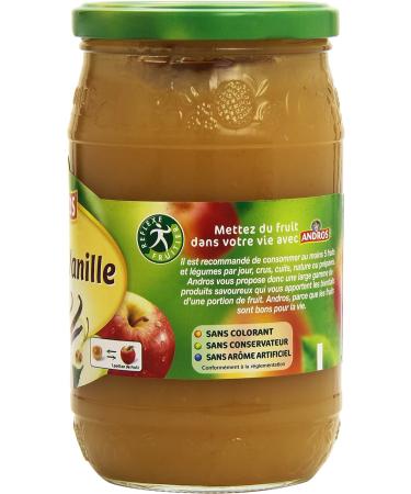 ANDROS - Fruit compote - 750g jar - Apple/Vanilla taste - Ideal for children's and baby snacks - Made in France - Buy Online on GoSupps.com