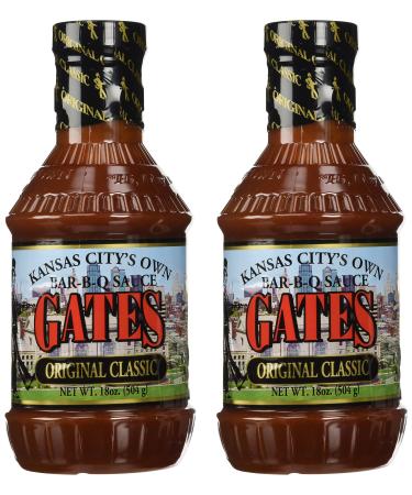 Gates Original Classic Bar-B-Q Sauce, 18 Ounce Bottle (Pack of 2), Kansas City Style Barbecue Sauce