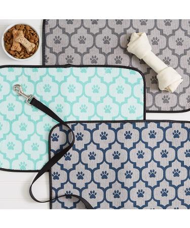Bone Dry Machine Washable Ultra Absorbent Pet Mat - Lattice Gray - 12x18 - Buy Online on GoSupps.com